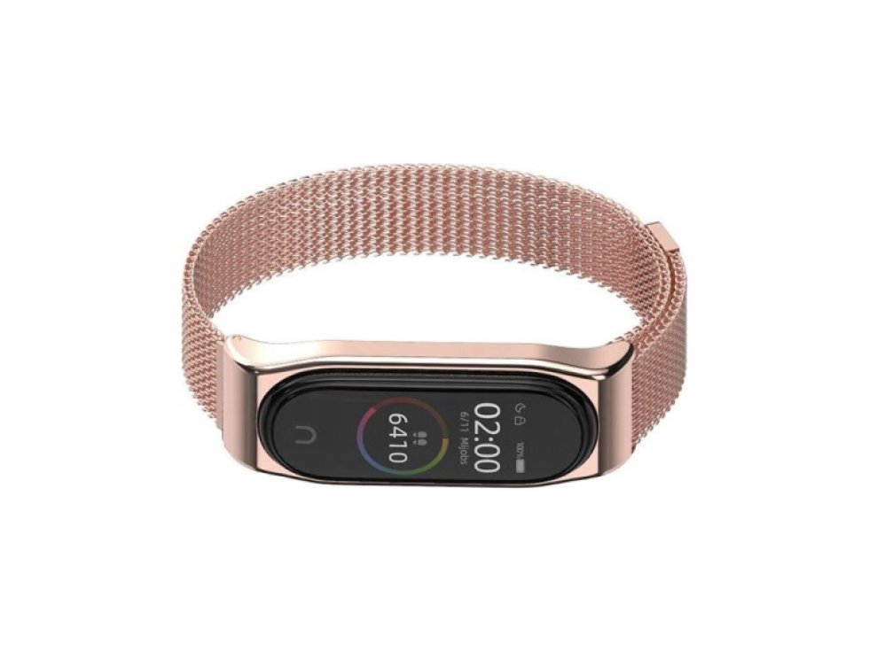 Milaneseband pro Xiaomi Mi Band 3 / 4 růžová