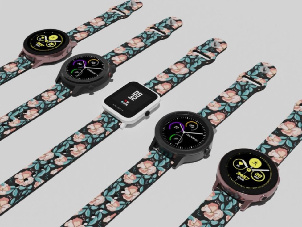 ČERVENÉ KVĚTINY řemínek 20 mm