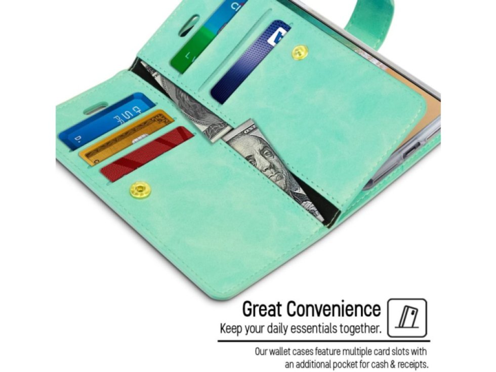 Knížkové pouzdro na iPhone XR - Mercury, Mansoor Diary Mint