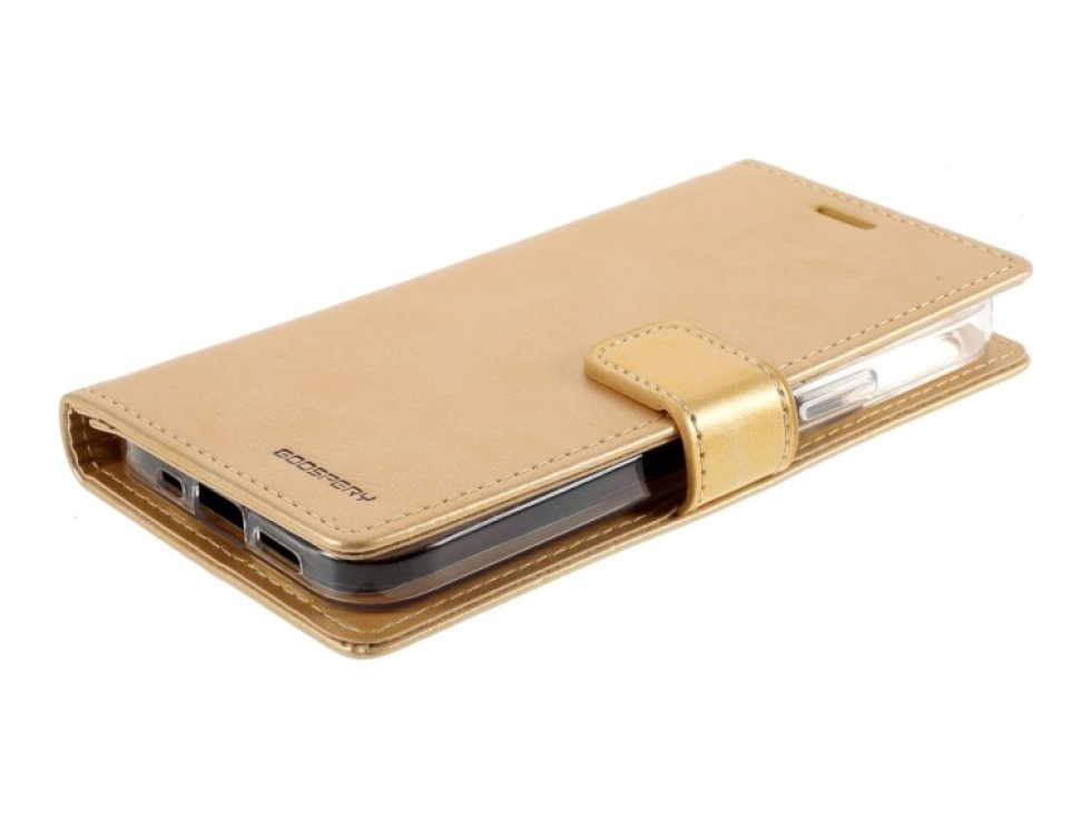 Knížkové pouzdro na iPhone 12 mini - Mercury, Bluemoon Diary Gold