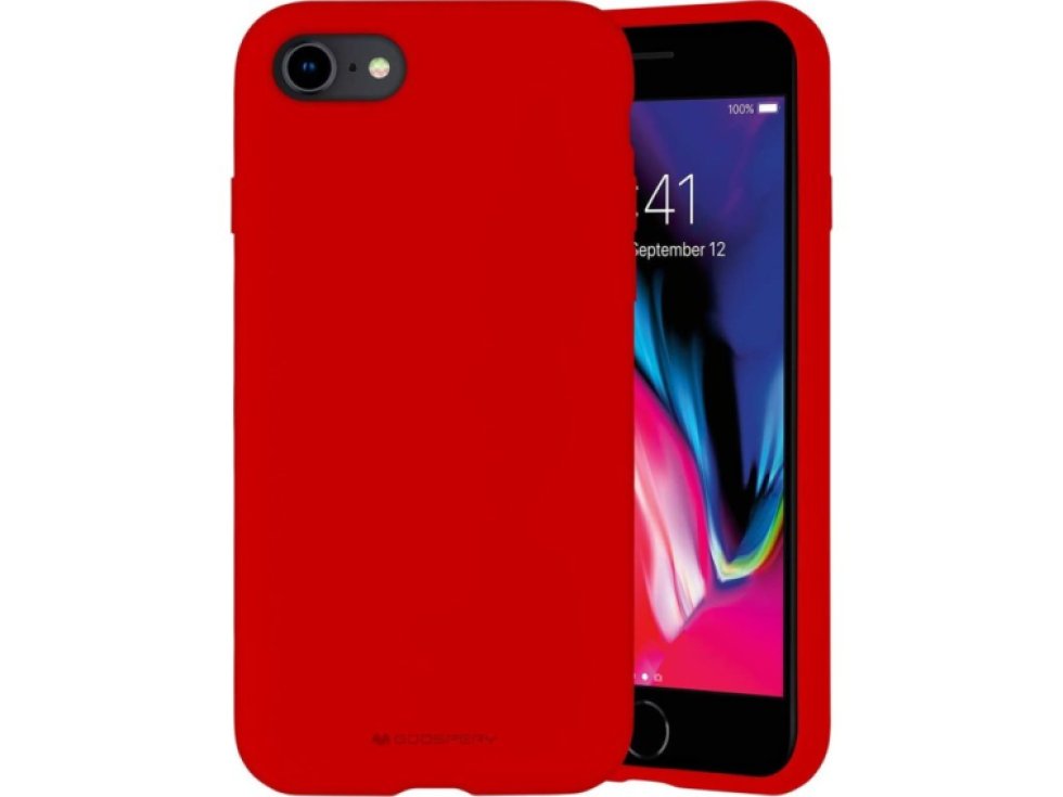 Ochranný kryt pro iPhone 7 / 8 / SE (2020/2022) - Mercury, Silicone Red