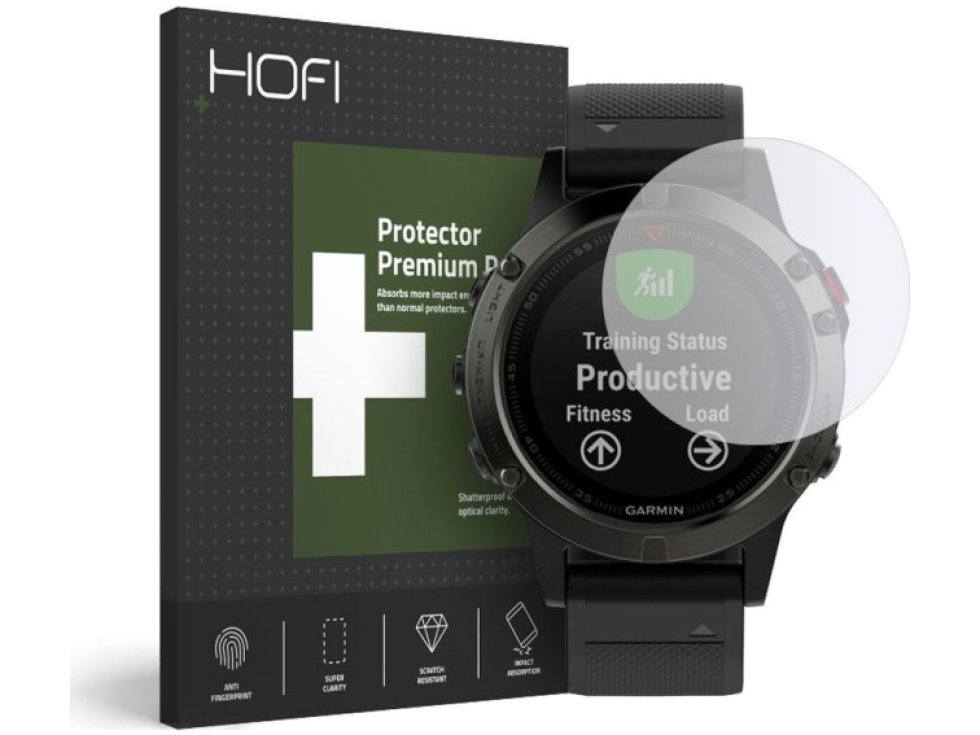 Hybridní ochranné sklo na Garmin Fenix 5 / 6 / 6 PRO - Hofi, Glass Pro+