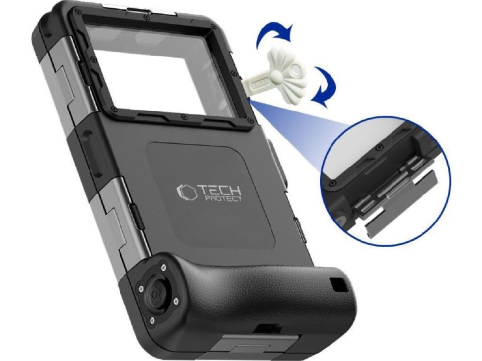 Univerzální voděodolné pouzdro - Tech-Protect, IPX8 Diving Waterproof Case Black