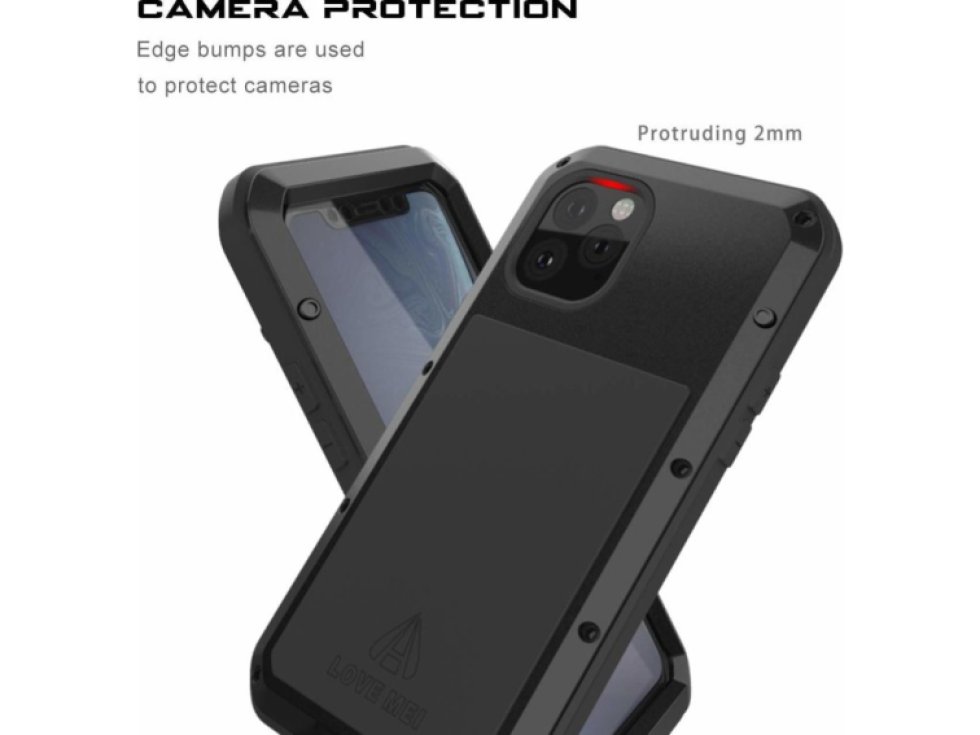 Ochranný kryt na iPhone 11 Pro MAX - LOVE MEI, Powerful Black