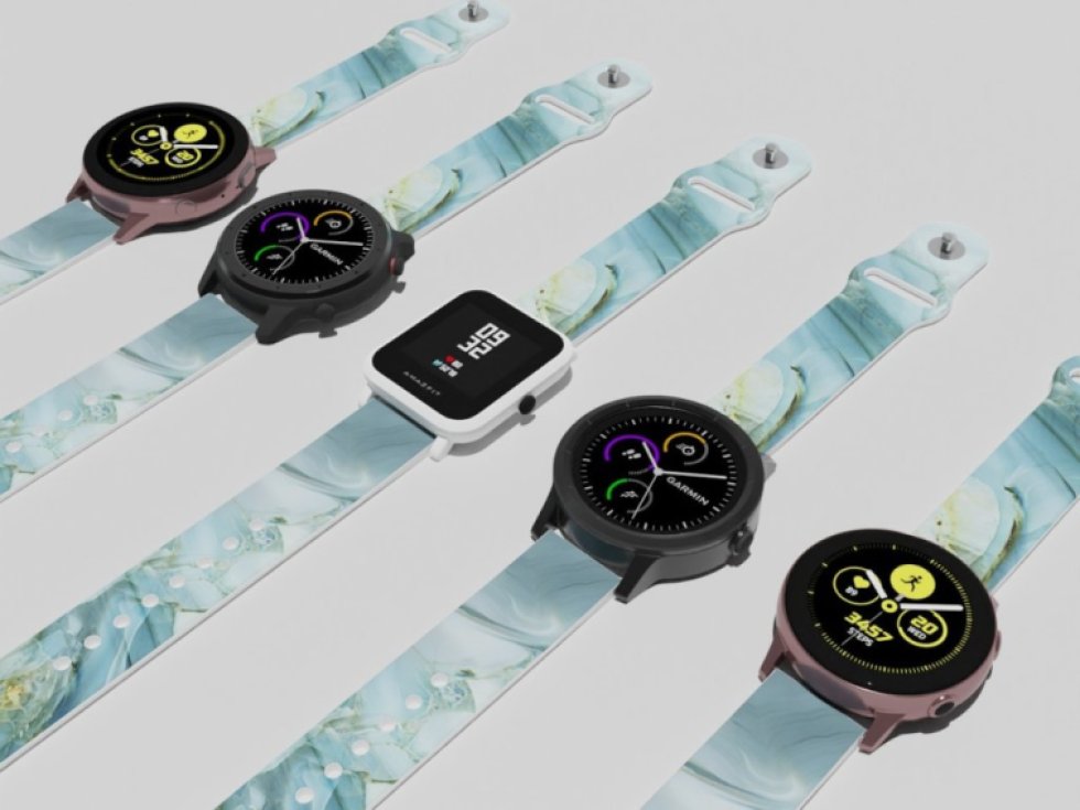 MODRO-ŠEDÝ MRAMOR řemínek 22 mm