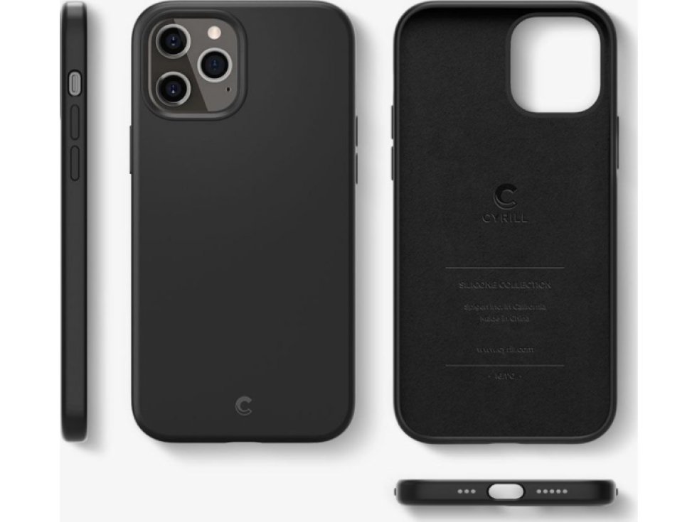 Ochranný kryt pro iPhone 12 Pro MAX - Spigen, Cyrill Silicone Black
