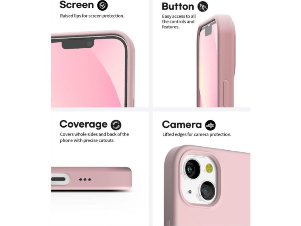 Ochranný kryt pro iPhone 13 - Mercury, Silicone Pink Sand