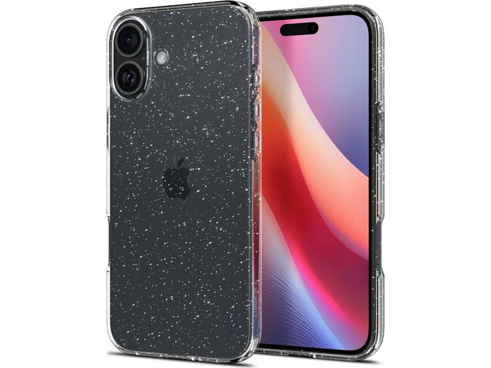 Ochranný kryt na iPhone 16 PLUS - Spigen, Liquid Crystal Glitter Crystal
