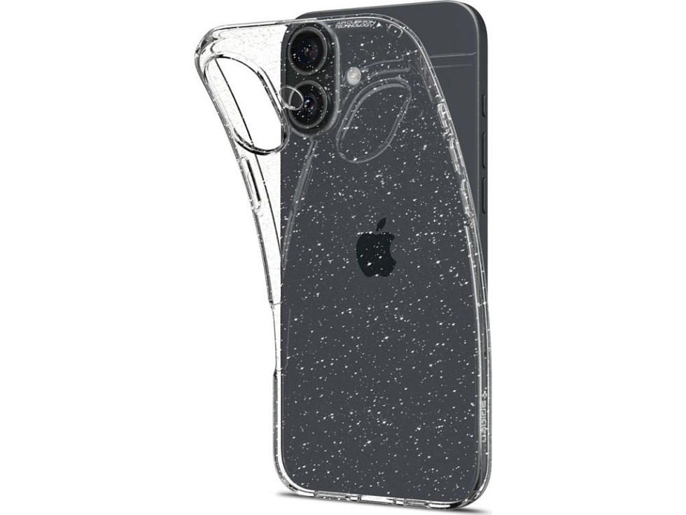 Ochranný kryt na iPhone 16 PLUS - Spigen, Liquid Crystal Glitter Crystal