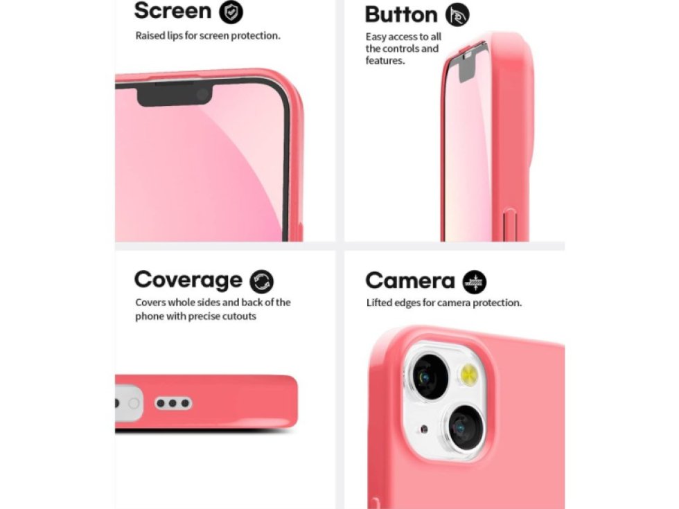 Ochranný kryt pro iPhone 13 - Mercury, Soft Feeling Pink