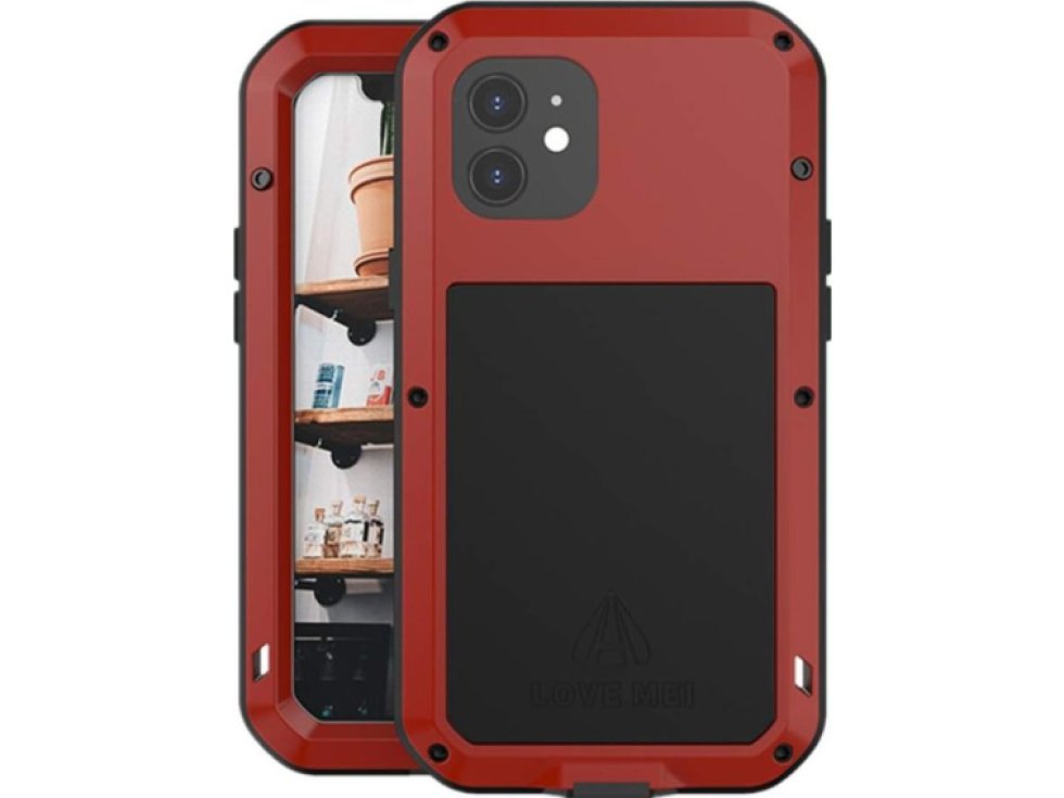 Ochranný kryt pro iPhone 12 - LOVE MEI, Powerful Red