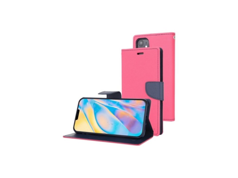 Pouzdro na iPhone 12 mini - Mercury, Fancy Diary Red/Navy