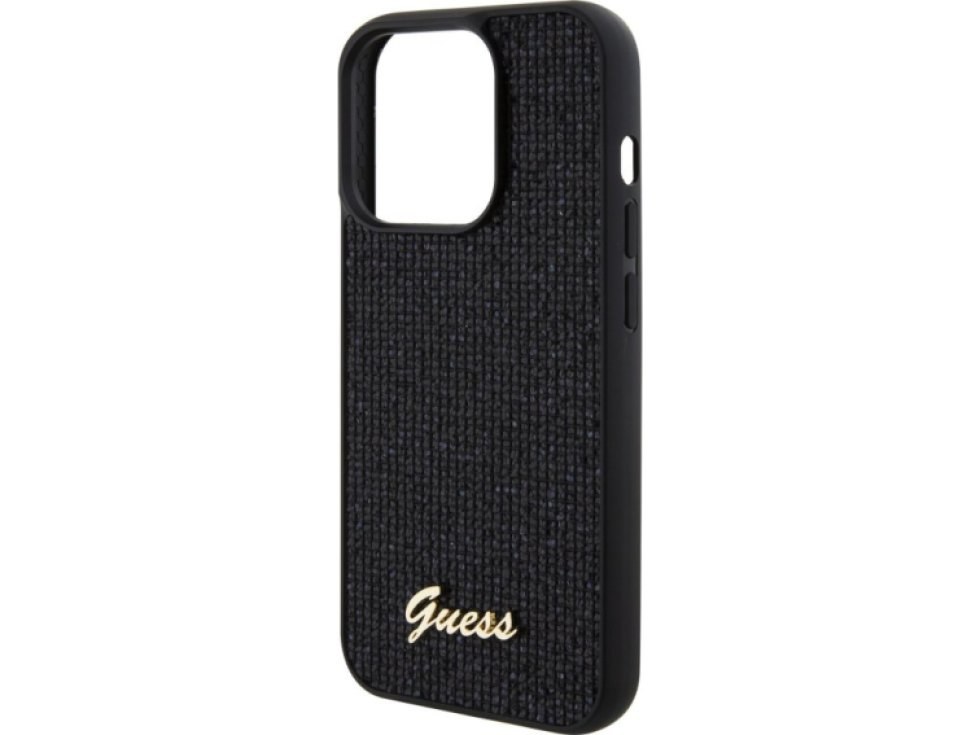 Ochranný kryt na iPhone 15 Pro - Guess, Square Mirror Script Logo Black GUHCP15LPMSDGSK