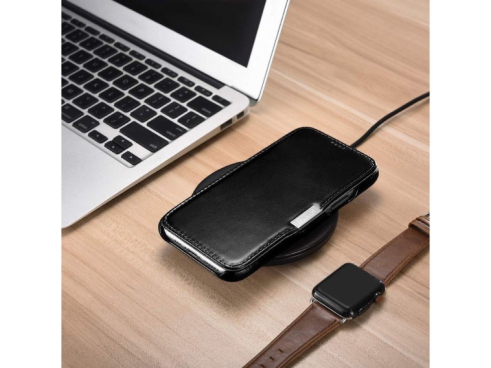 Knížkové pouzdro pro iPhone 11 Pro - iCarer, Vintage Black 01.19.RIX1107-BK