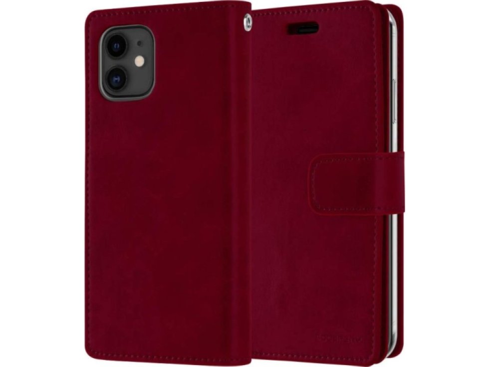 Knížkové pouzdro na iPhone 12 mini - Mercury, Mansoor Diary Wine