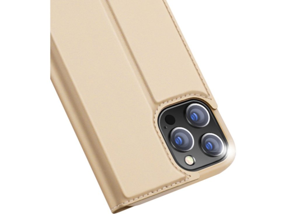 Knížkové pouzdro pro iPhone 13 Pro MAX - DuxDucis, SkinPro Gold