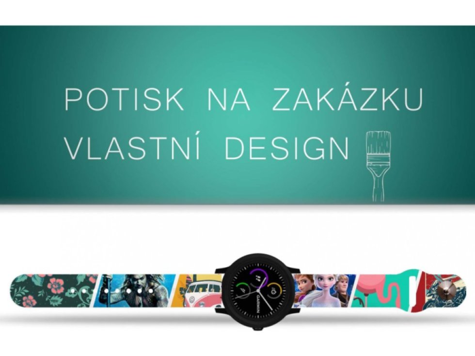 Řemínek 20/22 mm s potiskem na zakázku