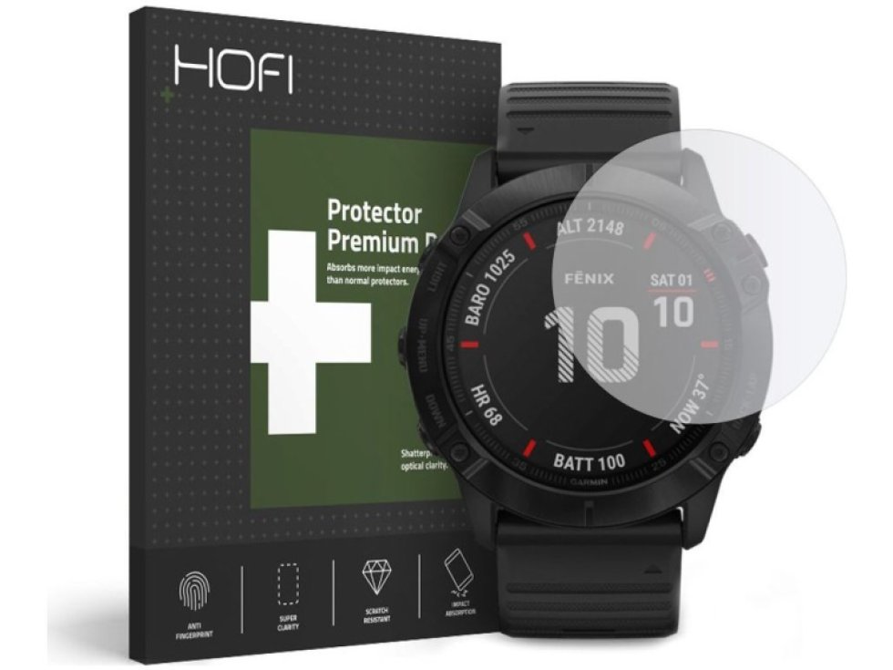 Hybridní ochranné sklo na Garmin Fenix 6X / 6X PRO - Hofi, Glass Pro+