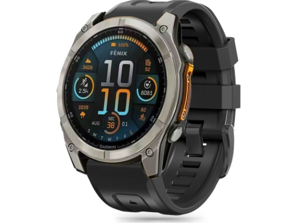 Řemínek pro Garmin Fenix 5 / 6 / 6 PRO / 7 / 8 (47mm) / E - Tech-Protect, Silicone Black
