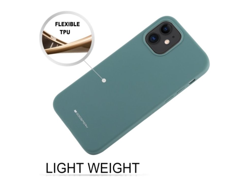 Ochranný kryt pro iPhone 12 mini - Mercury, Silicone Green
