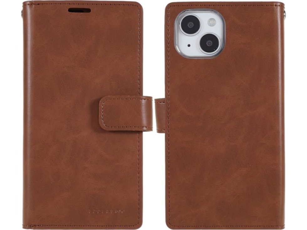 Ochranné pouzdro na iPhone 15 - Mercury, Mansoor Diary Brown