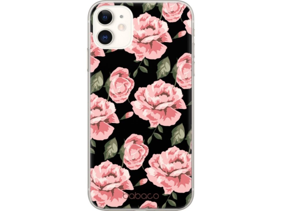 Ochranný kryt pro iPhone 13 - Babaco, Flowers 013 Black BPCFLOW7680