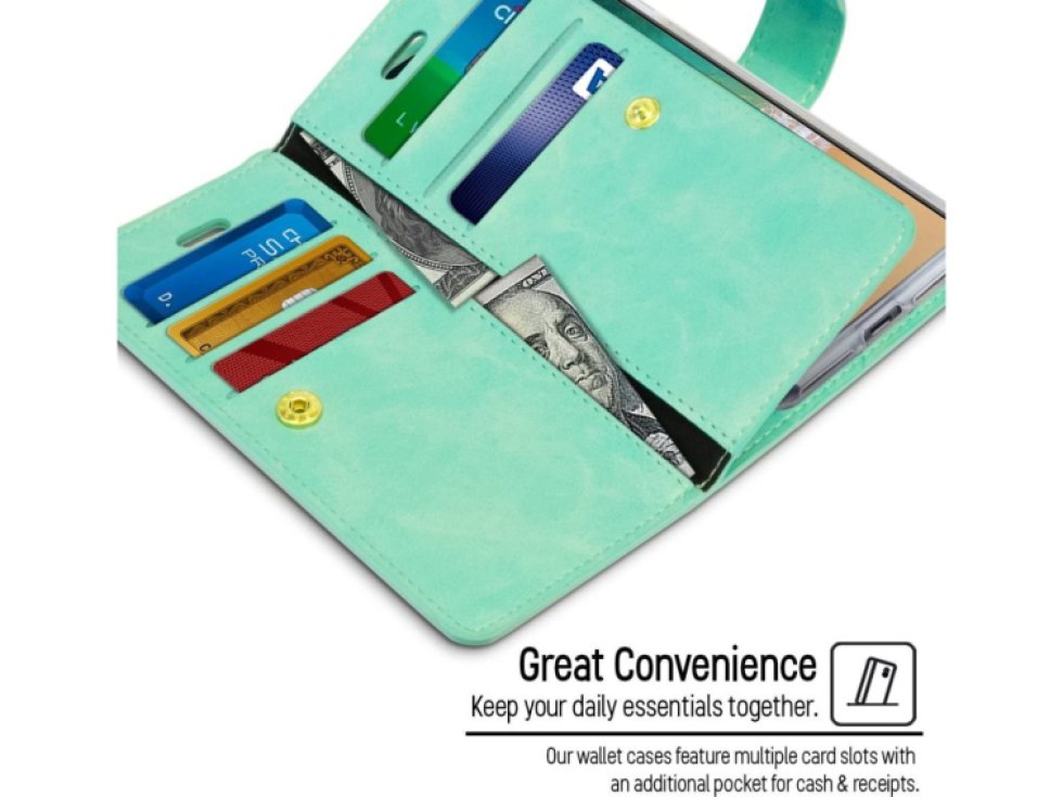 Knížkové pouzdro na iPhone 12 mini - Mercury, Mansoor Diary Mint