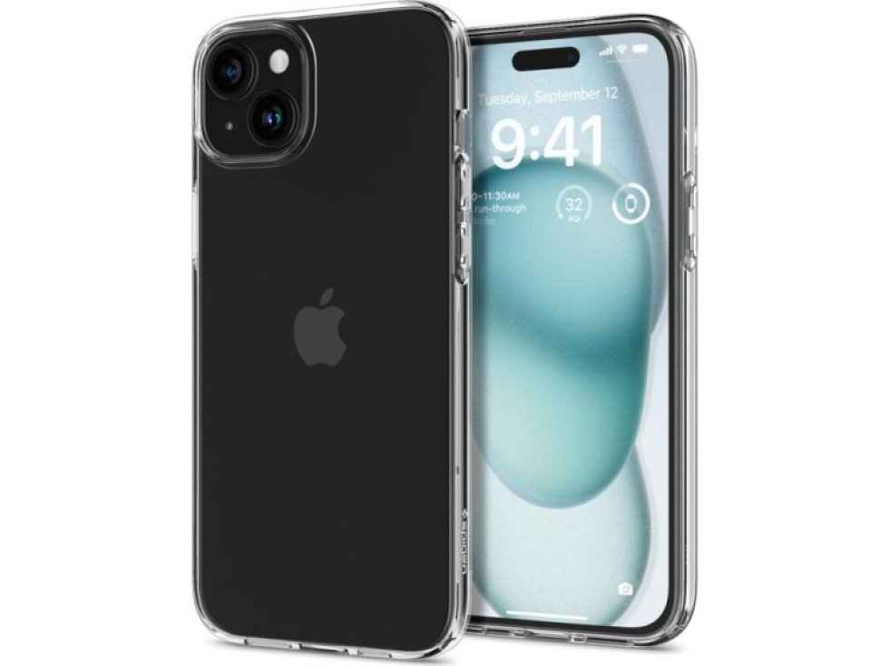 Ochranný kryt na iPhone 15 - Spigen, Liquid Crystal Crystal Clear
