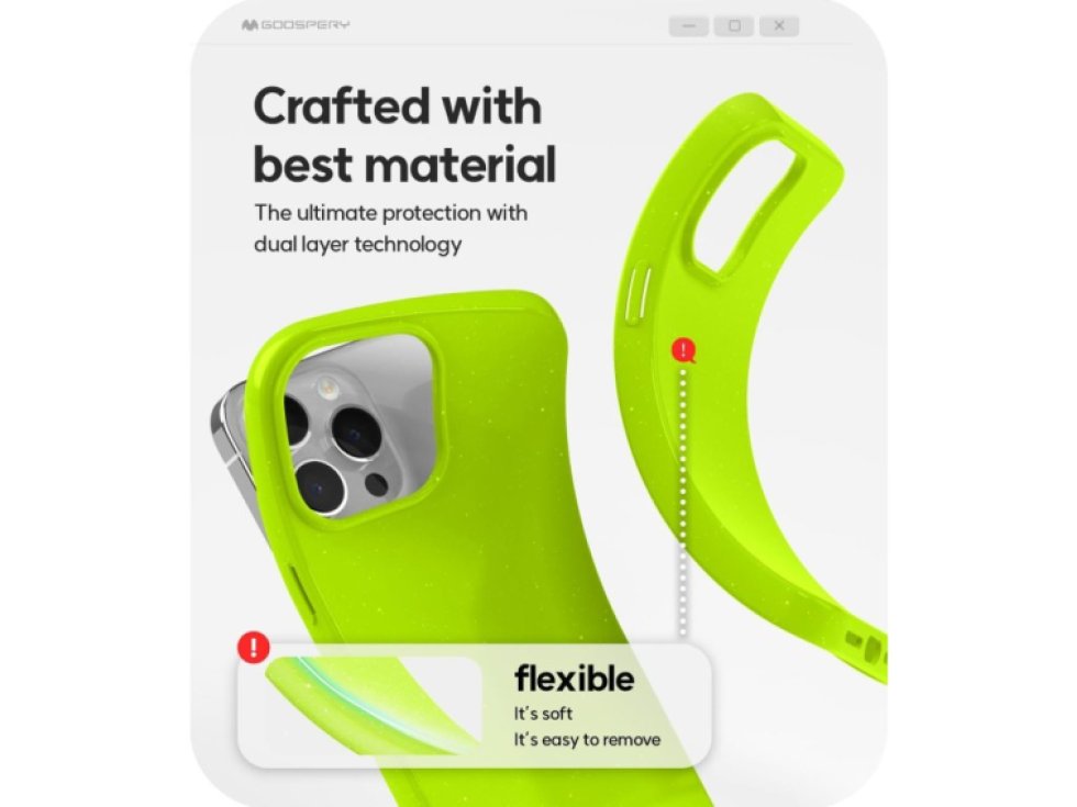 Ochranný kryt na iPhone 15 Pro MAX - Mercury, Jelly Lime