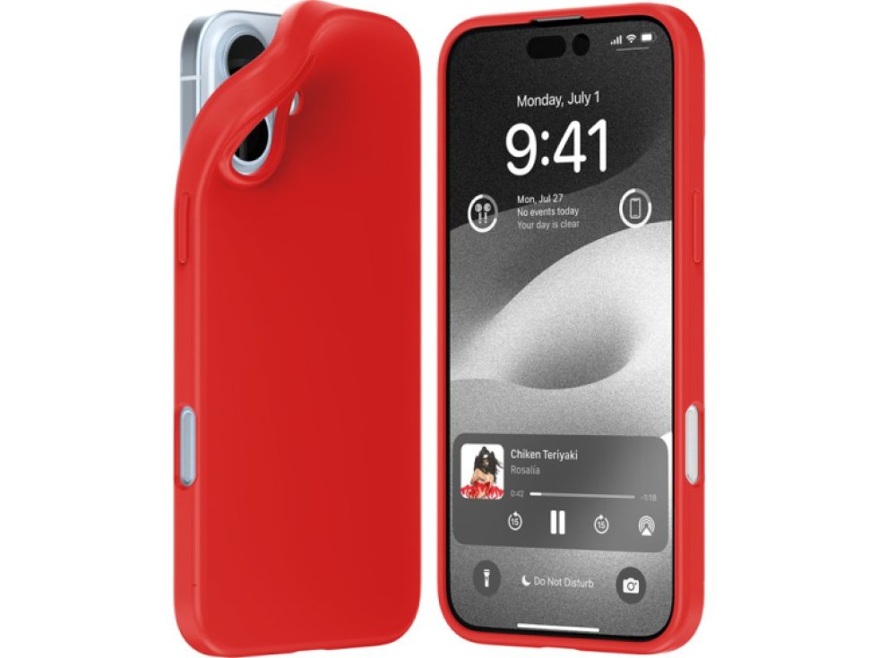 Ochranný kryt na iPhone 16 PLUS - Mercury, Soft Feeling Red