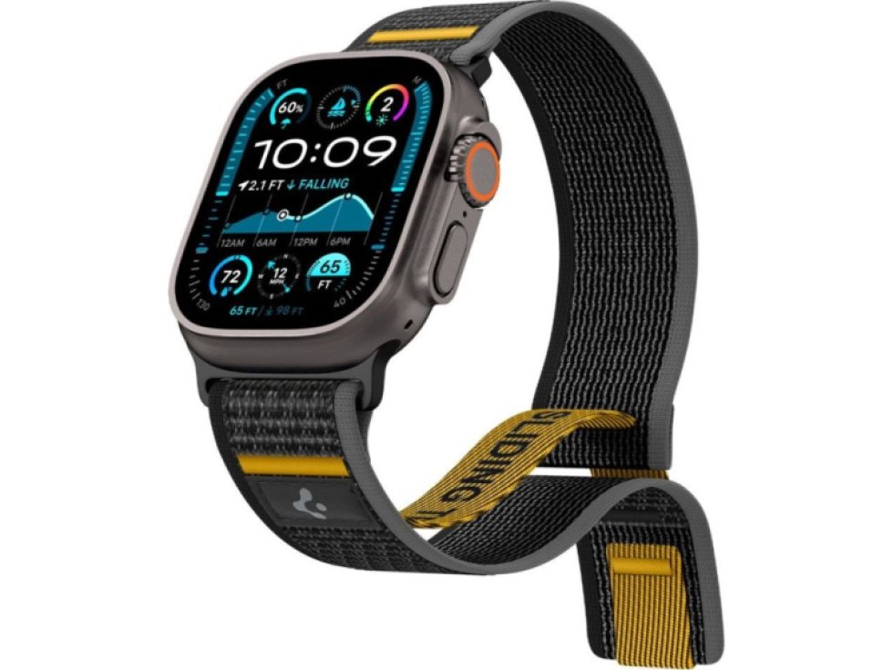 Řemínek na Apple Watch 44mm / 45mm / 46mm / 49mm - Spigen, Athlex Air Active Black