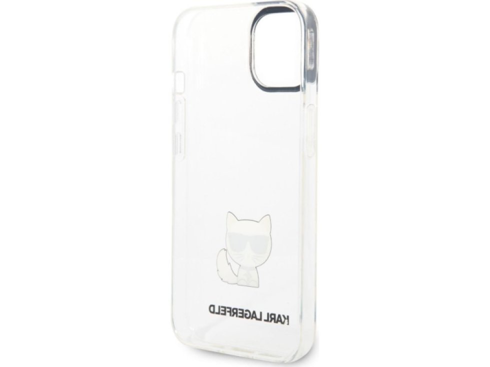 Ochranný kryt pro iPhone 14 PLUS - Karl Lagerfeld, Choupette Logo Transparent KLHCP14MCTTR