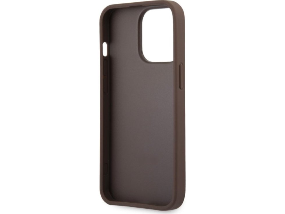Ochranný kryt pro iPhone 13 Pro - Guess, 4G Logo Back Brown GUHCP13L4GMGBR