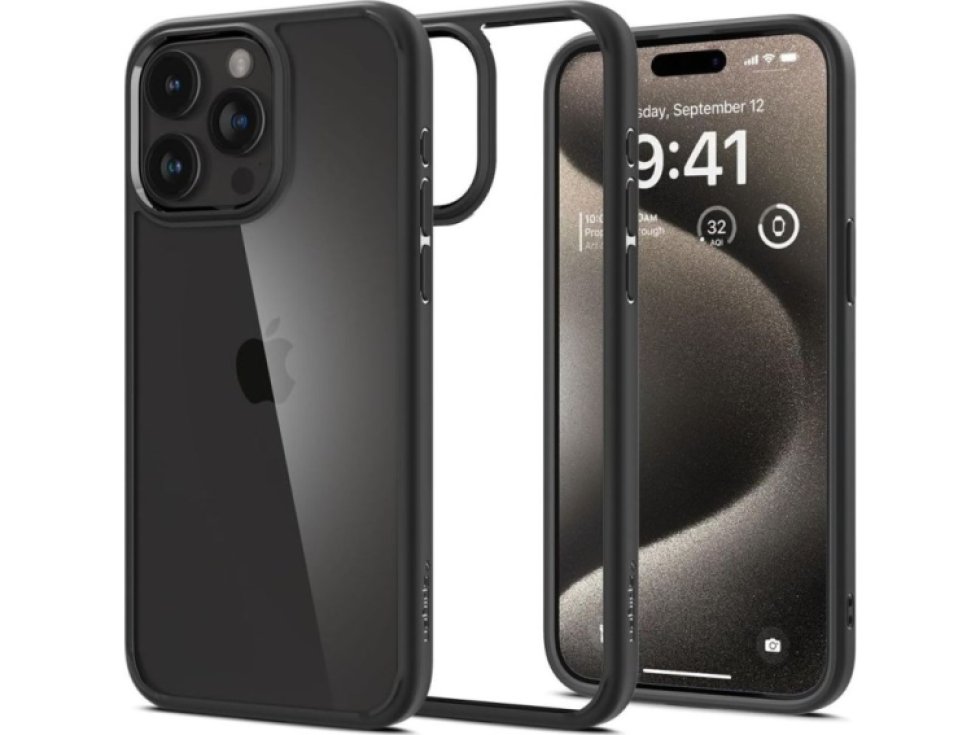 Ochranný kryt na iPhone 15 Pro - Spigen, Ultra Hybrid Matte Black