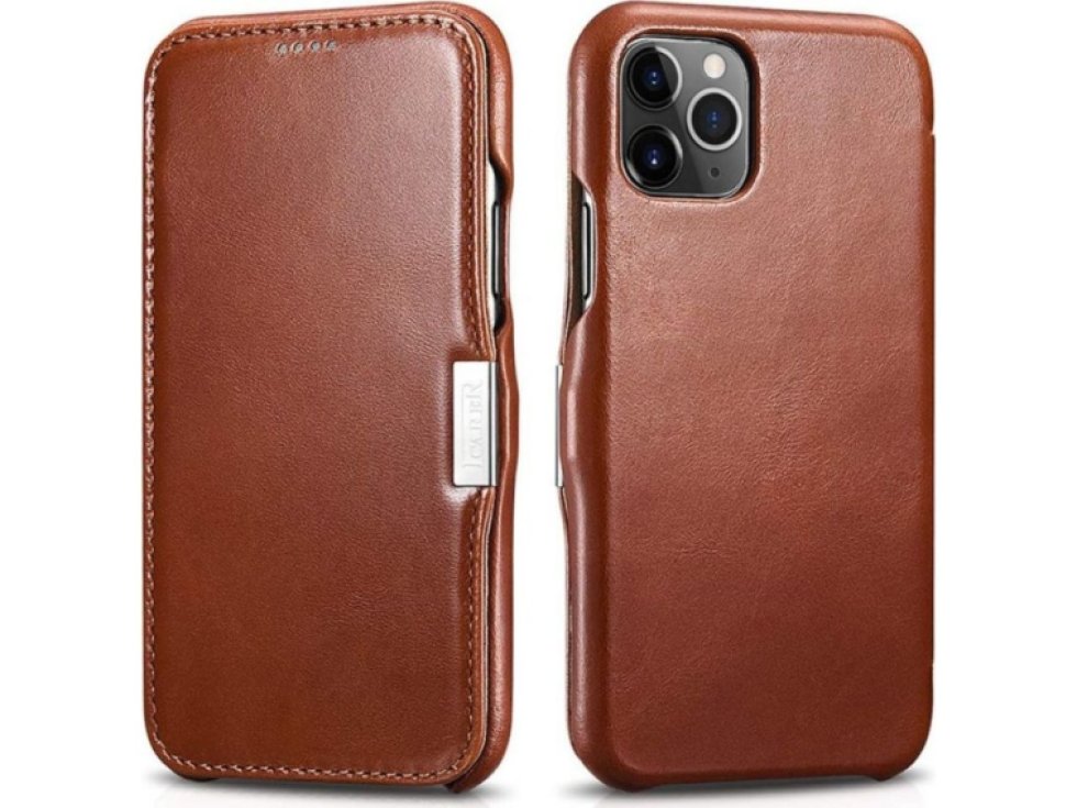 Knížkové pouzdro pro iPhone 11 Pro - iCarer, Vintage Brown 01.19.RIX1107-BN