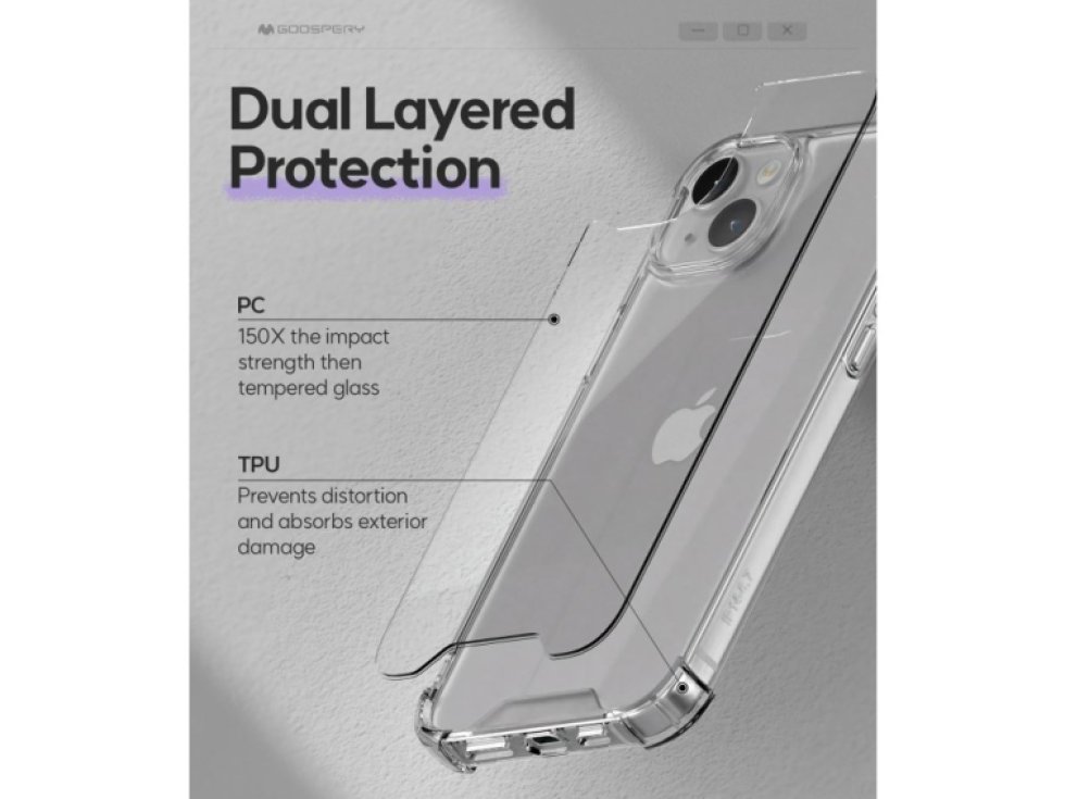 Ochranný kryt na iPhone 15 PLUS - Mercury, SuperProtect Transparent