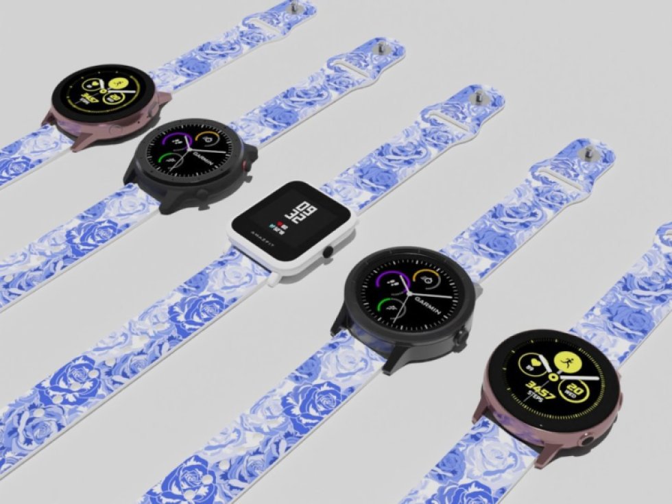 MODRÉ KVĚTINY řemínek 20 mm