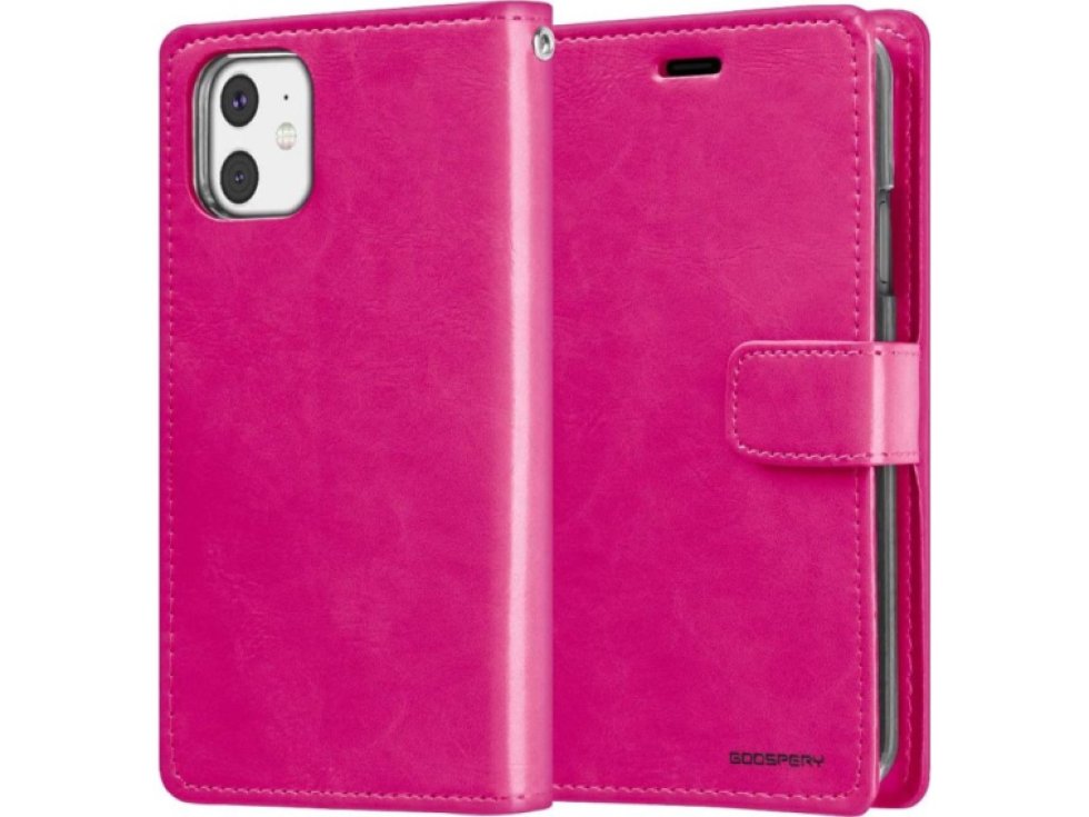 Knížkové pouzdro na iPhone 12 / 12 Pro - Mercury, Bluemoon Diary HotPink