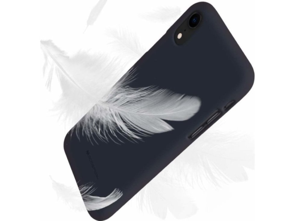 Ochranný kryt pro iPhone XR - Mercury, Soft Feeling Midnight Blue