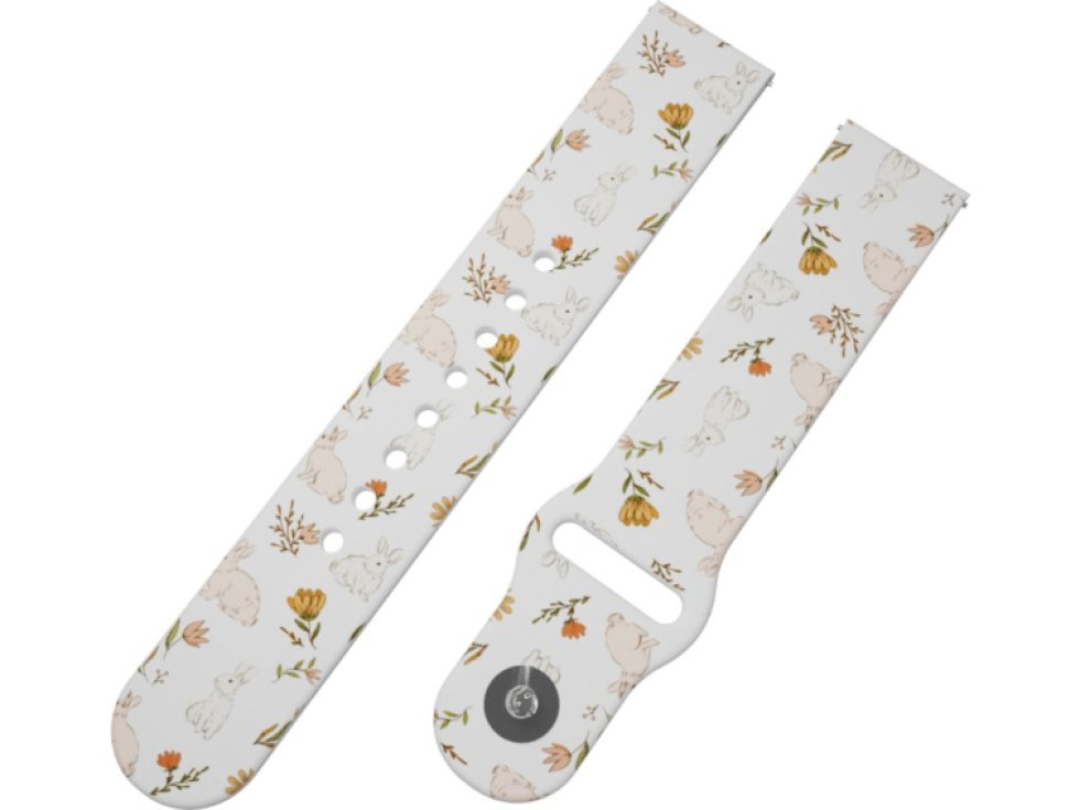 ZAJÍCI S KYTKAMA řemínek 20 mm