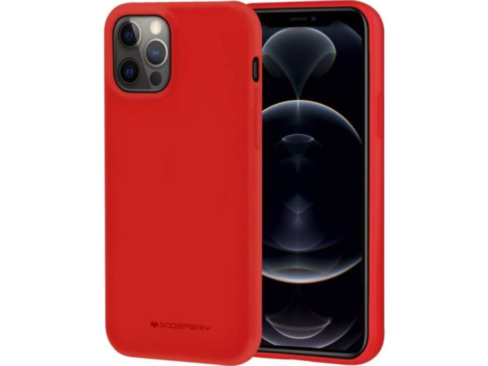 Ochranný kryt pro iPhone 12 Pro MAX - Mercury, Soft Feeling Red