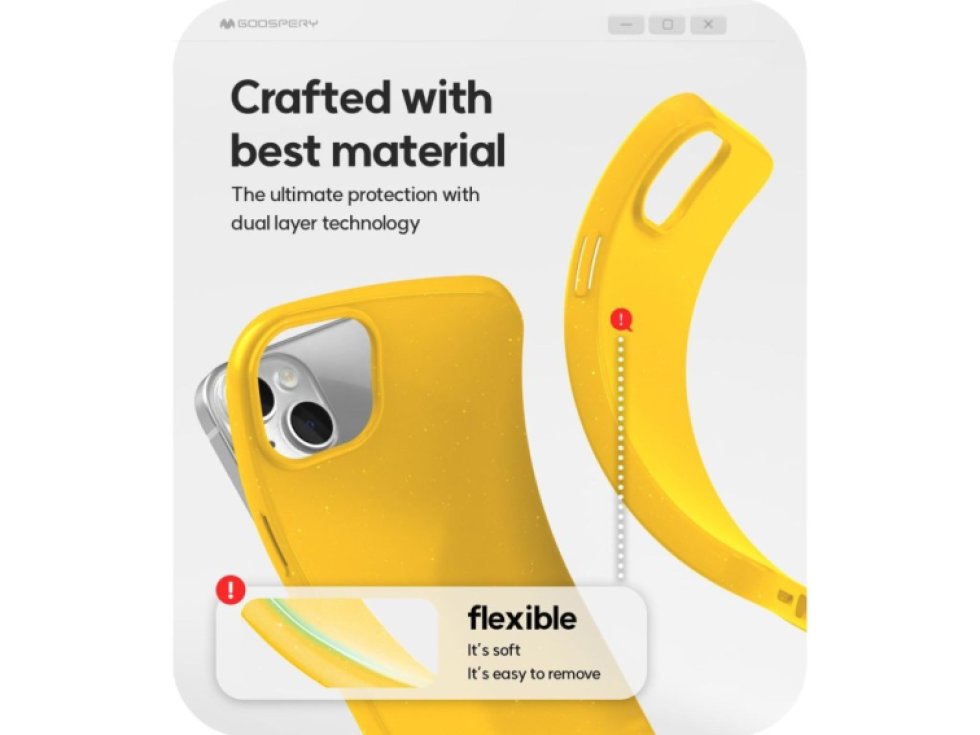 Ochranný kryt na iPhone 15 PLUS - Mercury, Jelly Yellow