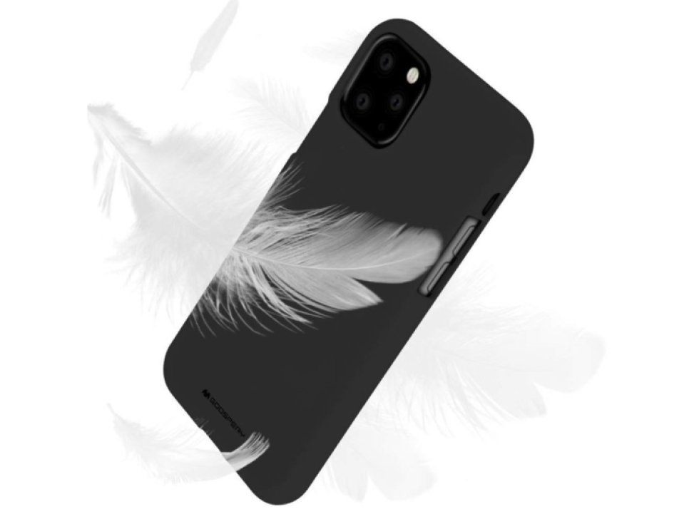 Ochranný kryt pro iPhone 11 Pro - Mercury, Soft Feeling Black
