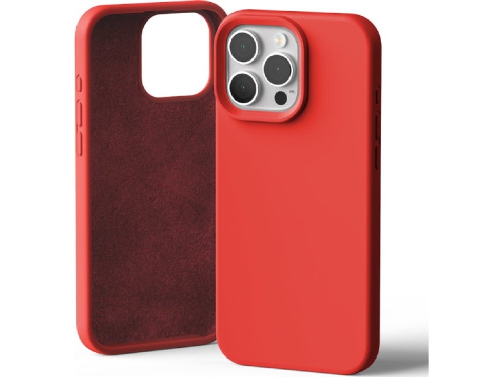 Ochranný kryt na iPhone 16 Pro MAX - Mercury, Silicone Red