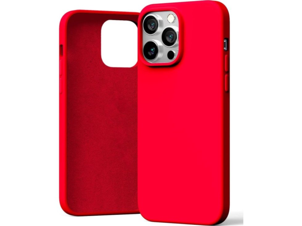 Ochranný kryt pro iPhone 14 Pro MAX - Mercury, Silicone Red
