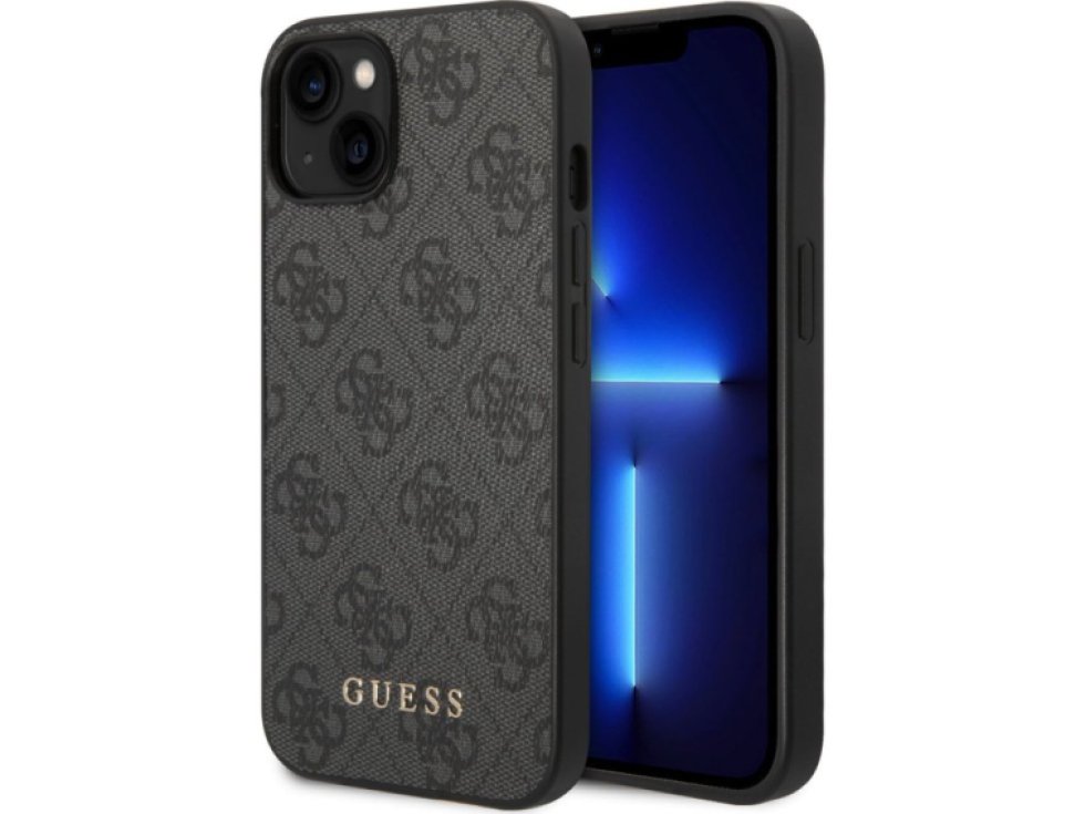 Ochranný kryt na iPhone 14 - Guess, 4G Back Gray GUHCP14SG4GFGR