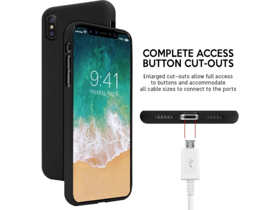 Ochranný kryt pro iPhone XS / X - Mercury, Soft Feeling Black