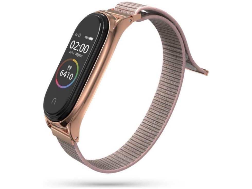 Nylon pro Xiaomi Mi Band 5 / 6 růžová