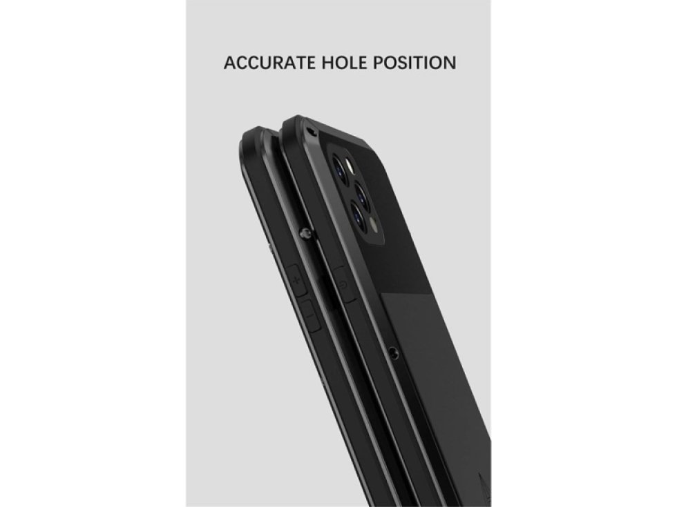 Ochranný kryt pro iPhone 12 Pro MAX - LOVE MEI, Powerful Black