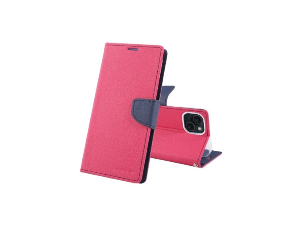 Pouzdro na iPhone 15 - Mercury, Fancy Diary HotPink/Navy